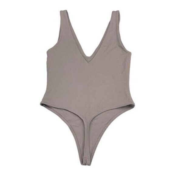 Aritzia Babaton Contour Bodysuit In Deep Taupe Size Large - Picture 4 of 5